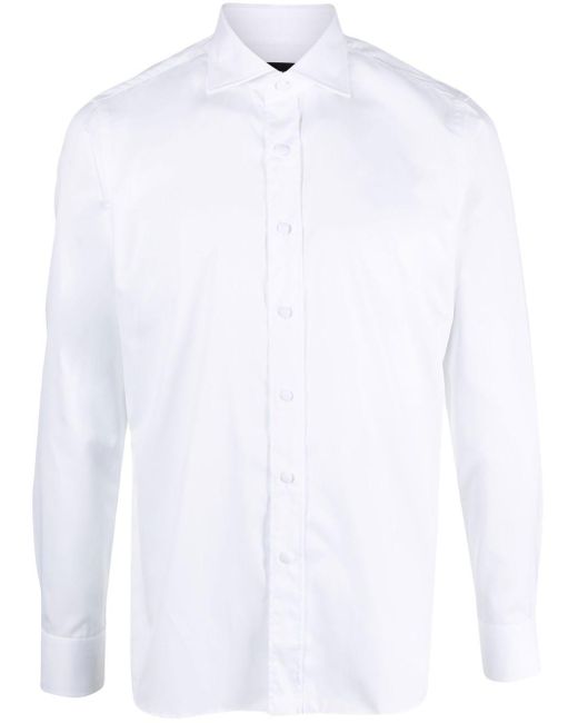 Tagliatore Hemd mit Eton-Kragen in White für Herren