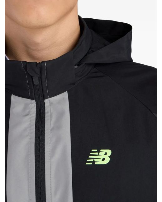 New Balance Gray Active Hooded Jacket for men