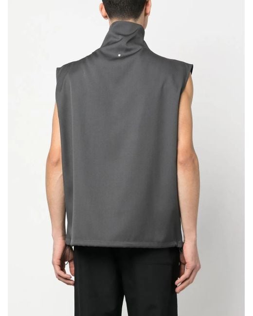 OAMC Gray High-Neck Virgin-Wool Vest for men