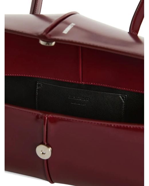 Jil Sander Purple Cowhide Shoulder Handbag