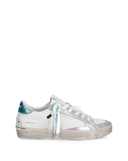 Crime London White Sk8 Deluxe Sneakers