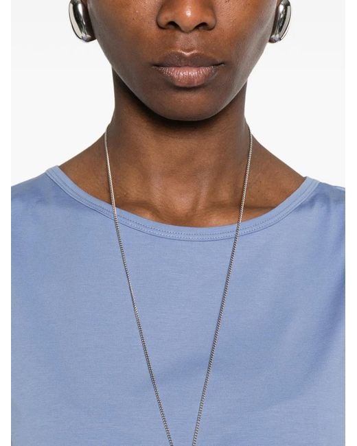 Herno Blue Cotton Elastane Polyester Top