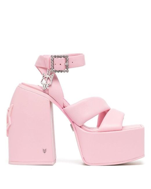 Naked Wolfe Pink Jingle 60mm Sandals