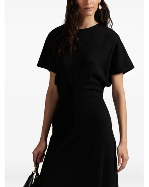 Polo Ralph Lauren Black Crew-Neck Short-Sleeve Dress