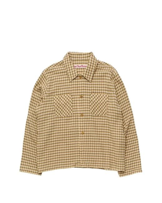 Stockholm Surfboard Club Natural Check Pocket Shirt for men