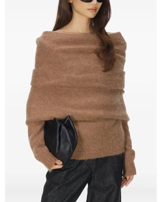 Entire studios Brown Bound Off-Shoulder Sweater