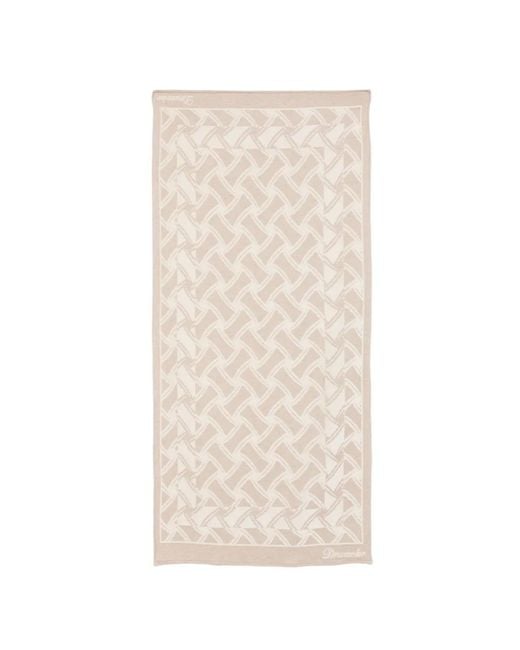 Drumohr Natural Patterned Cotton Beach Towel