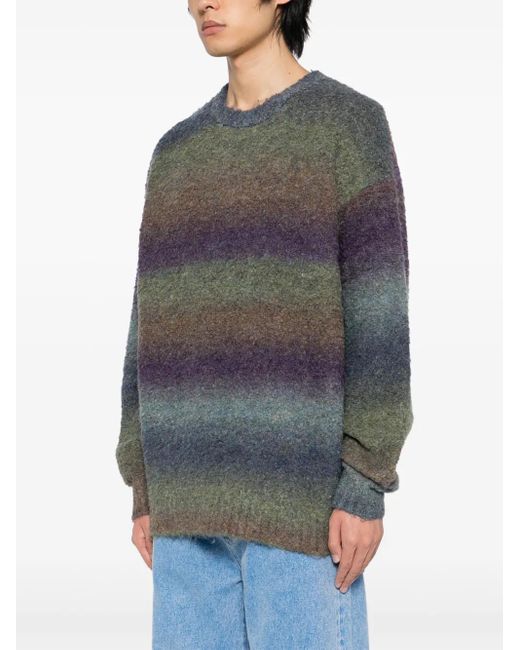 Izzue Gray Gradient-Dyed Jumper for men