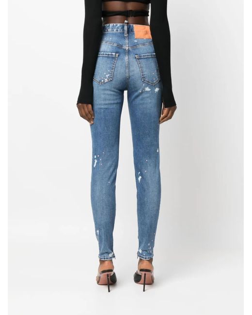 DSquared² Blue High-Rise Skinny Jeans