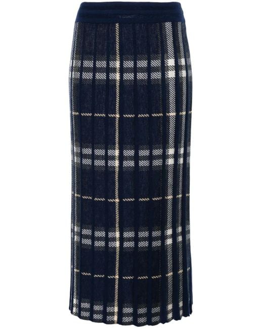 Jupe En Cachemire Eric Bompard Taille M - Bleu - Occasion Parfait état