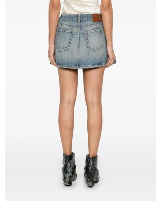 Alexander McQueen Blue Klassischer Jeans-Minirock