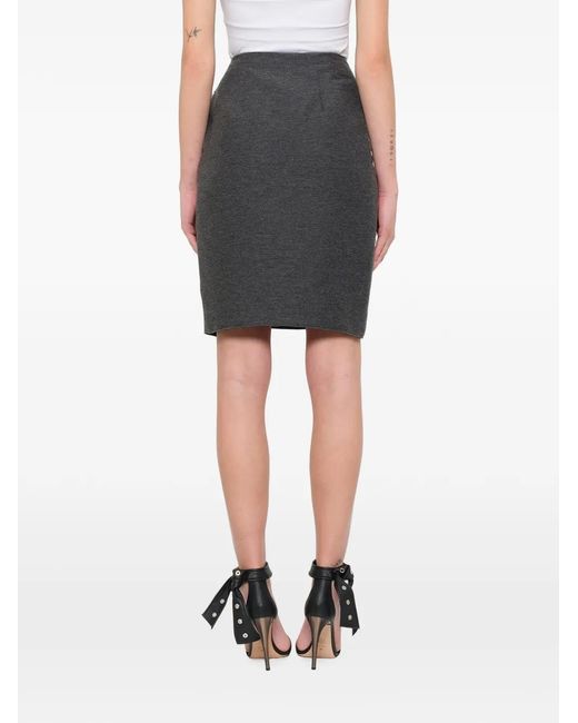 Lanvin Black Bow-Detail Pleated Skirt
