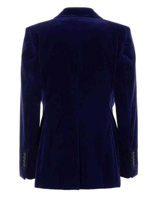 Tom Ford Blue Velvet Single-Button Blazer