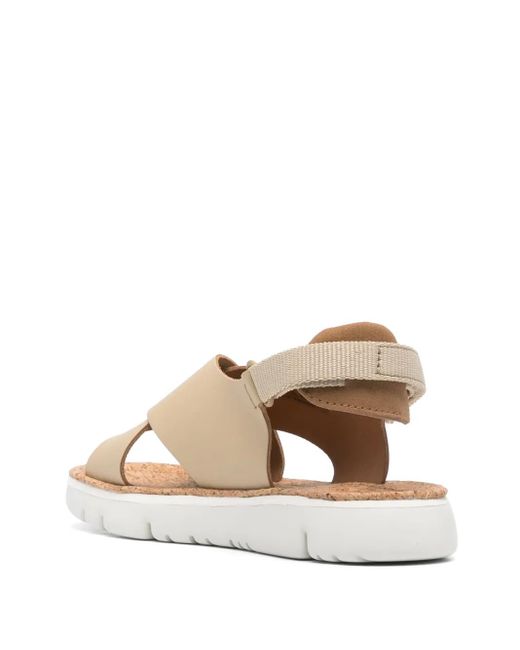 Camper Natural Oruga Flat Sandals