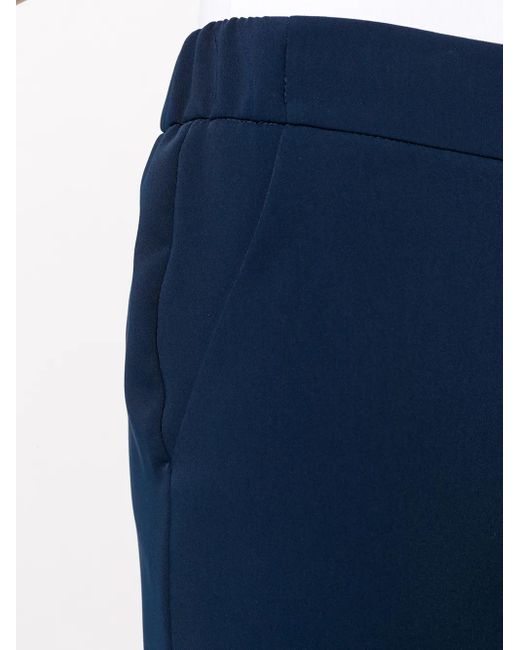 P.A.R.O.S.H. Blue Elasticated Slim-Fit Trousers