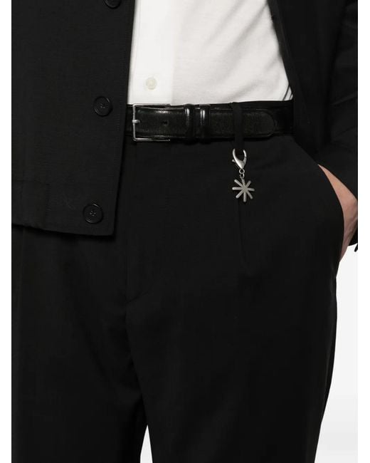 Manuel Ritz Black Charm Cuffed Trousers for men