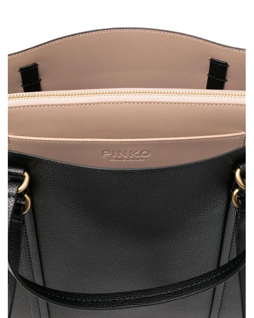 Pinko Black Elegant 100% Leather Bag