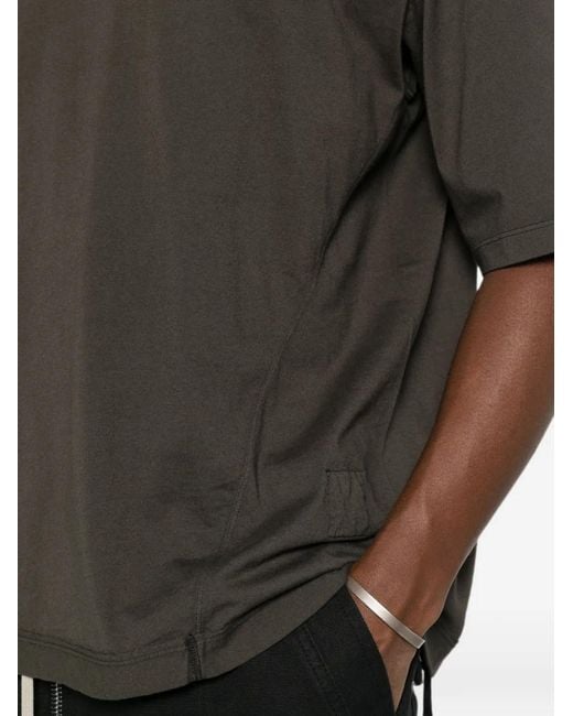 Rick Owens Black Exposed-Seam T-Shirt for men