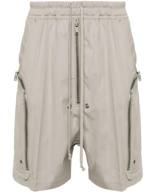 Rick Owens Gray Bauhaus Drop-crotch Shorts for men