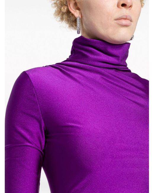 ANDAMANE Oleandra Mini-jurk Met Ruches in het Purple