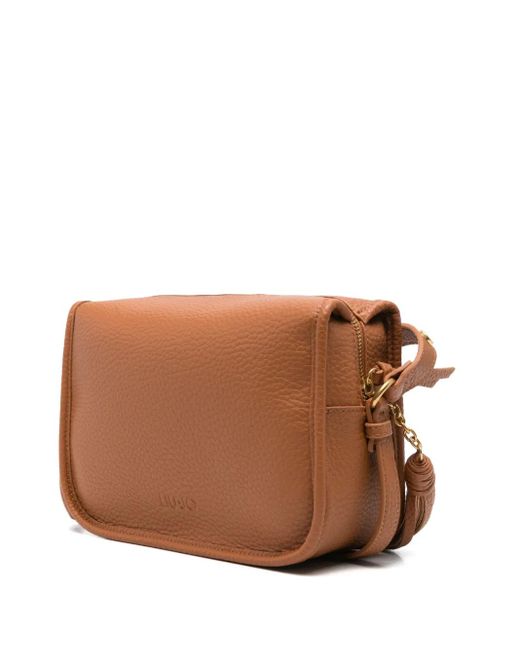 Liu Jo Brown Perforated-Logo Cross Body Bag