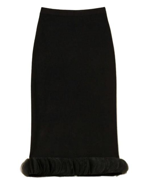 Twinset ラッフル ニットスカート Black