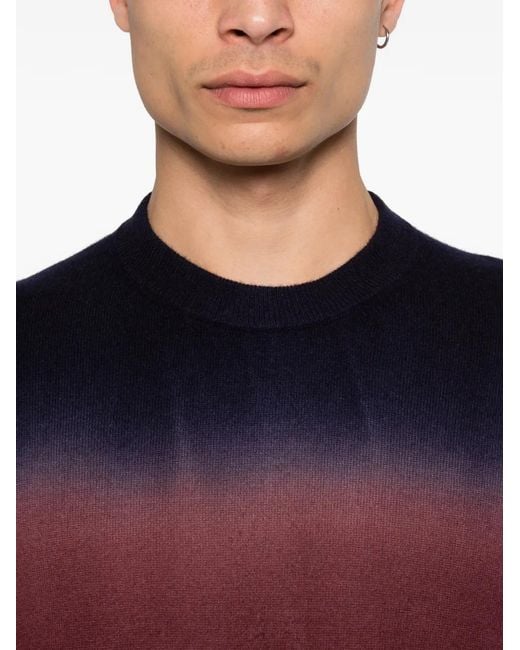 Jil Sander Red Ombré Long-Sleeve Sweater for men