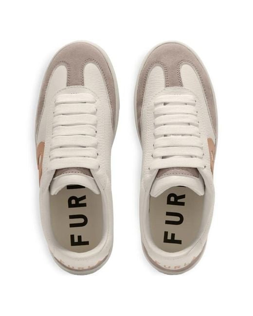 Furla White Step Logo-Detail Sneakers