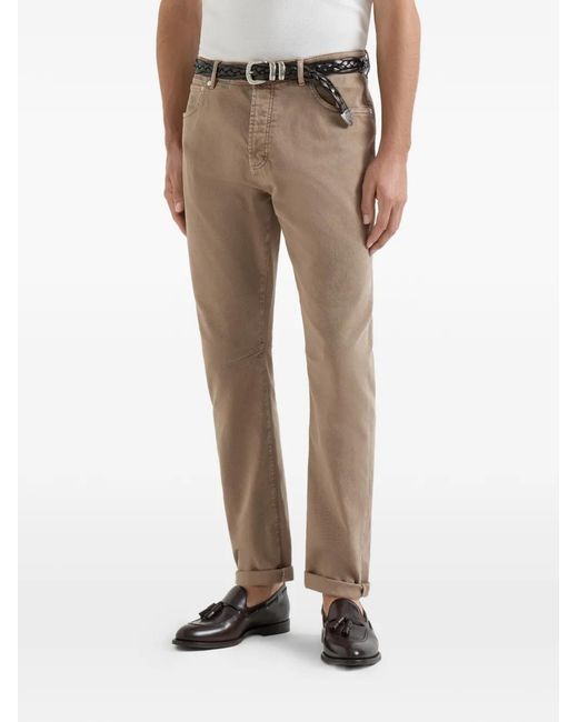 Brunello Cucinelli Natural Five-Pocket Jeans for men