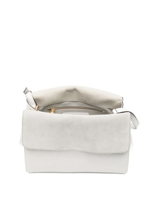 Furla White Small Domus Shoulder Bag