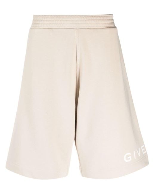 Givenchy Natural Logo-print Cotton Shorts for men