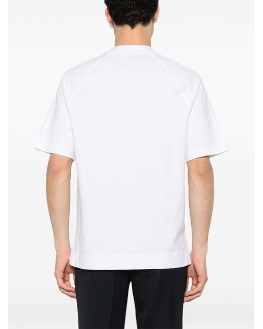 Circolo 1901 White Raglan-sleeve Cotton T-shirt for men