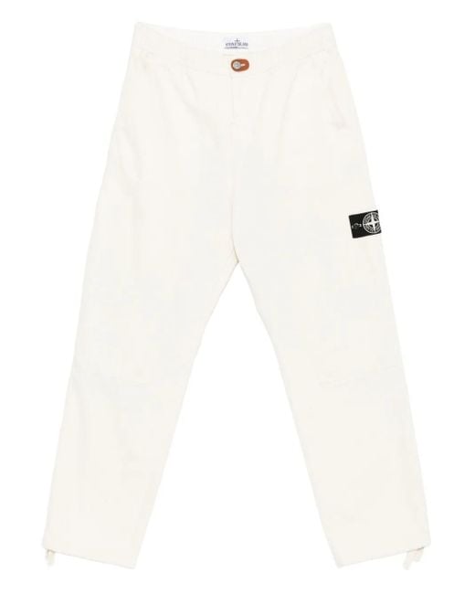 メンズ Stone Island ドローストリング パンツ White