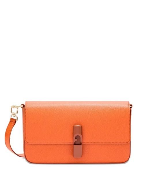 Furla Orange Iride Clasp-Fastening Bag