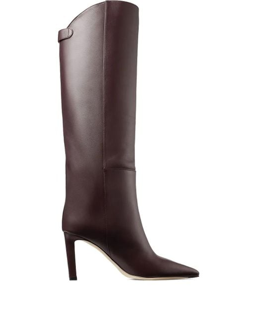 Jimmy Choo Alizze 85mm ロングブーツ Brown
