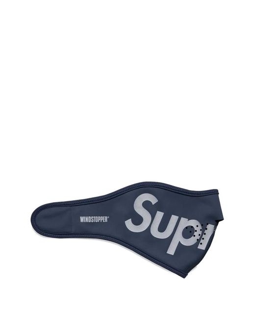 Supreme Blue Logo-Print Facemask for men