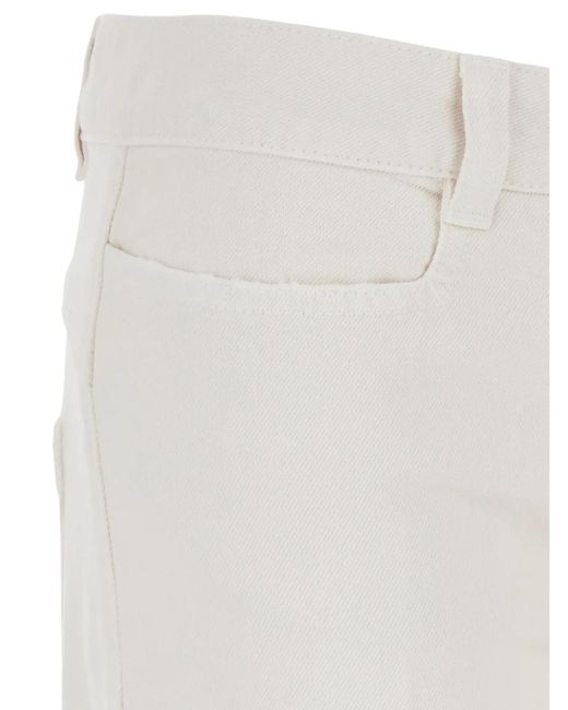 Seafarer White Frayed-Hem Jeans