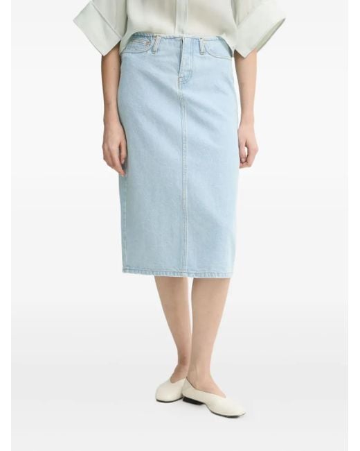 Day Birger et Mikkelsen Blue Panelled Midi Skirt