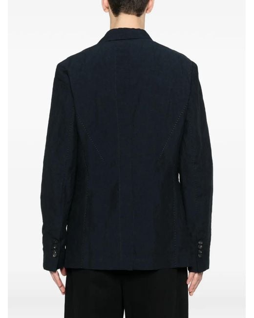 Masnada Black Bia Button Textured Blazer for men