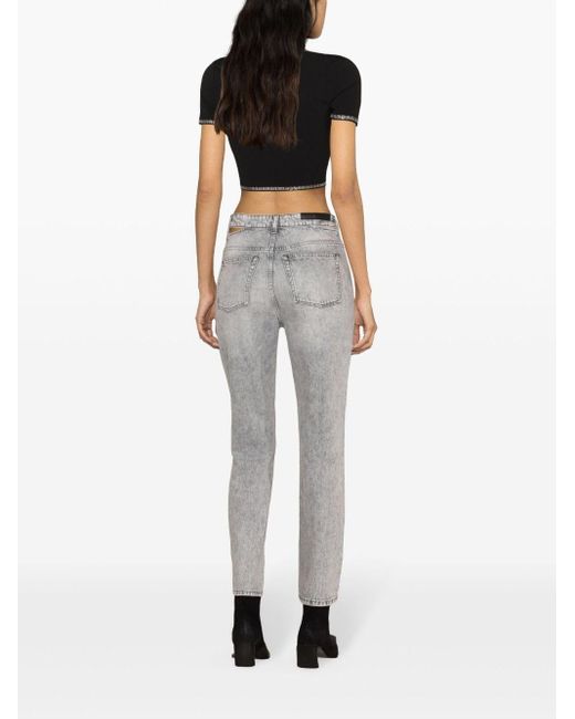 IRO Gray Indro Cut-out Tapered Jeans