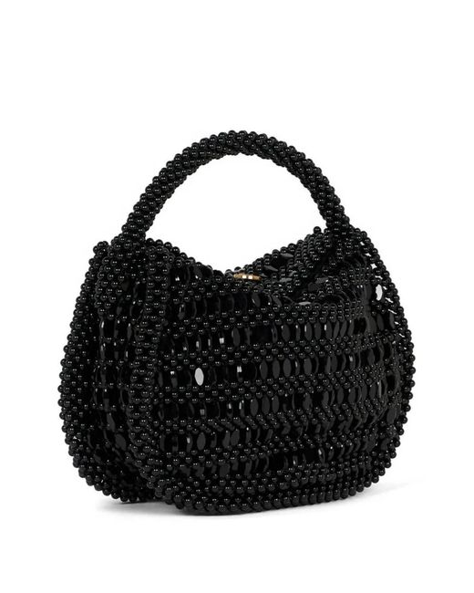 Etro Black Small Pony Bag With Embroidered Beads