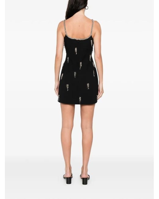 Jonathan Simkhai Black Embellished-Strap Mini Dress