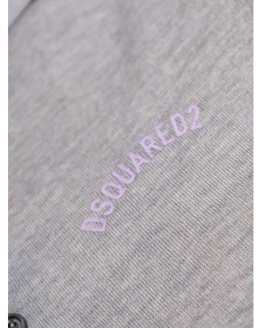 DSquared² Gray Knitted Polo Shirt for men
