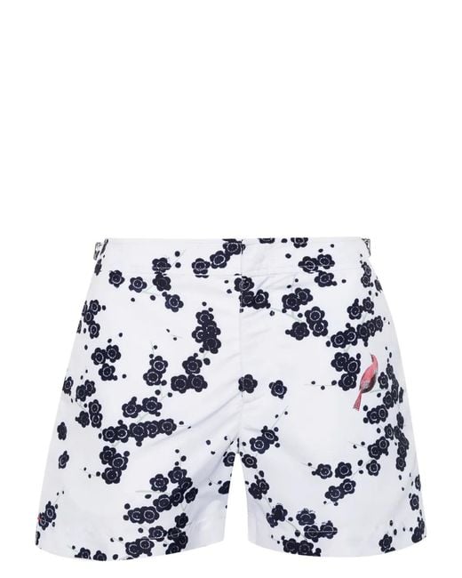 Orlebar Brown White Setter Plum Blossom Swim Shorts for men