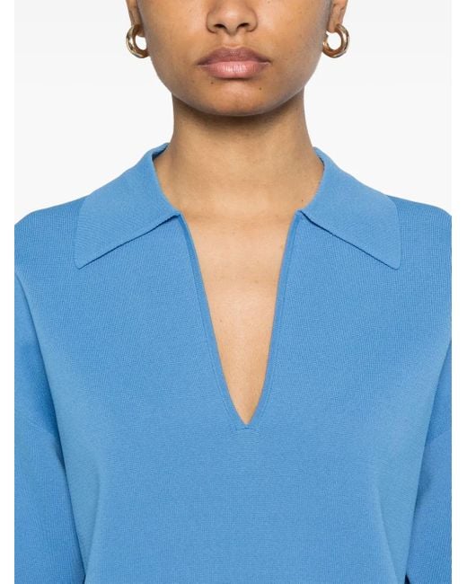 P.A.R.O.S.H. Blue Ribbed T-Shirt