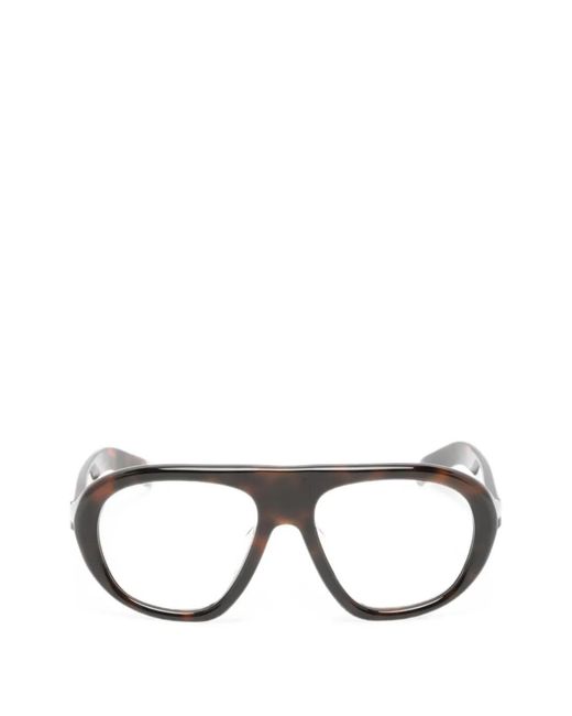 Prada Black Tortoiseshell-Effect Pilot-Frame Sunglasses