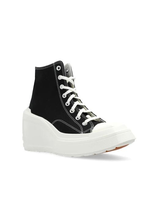 Converse 110Mm Chuck 70 De Luxe Wedge Hi Sneakers in het Black
