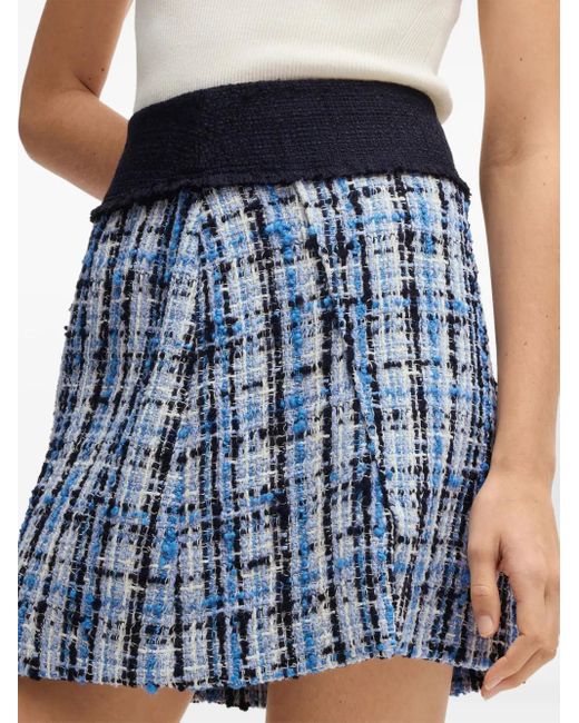 Boss Tweed Mini-Rok in het Blue