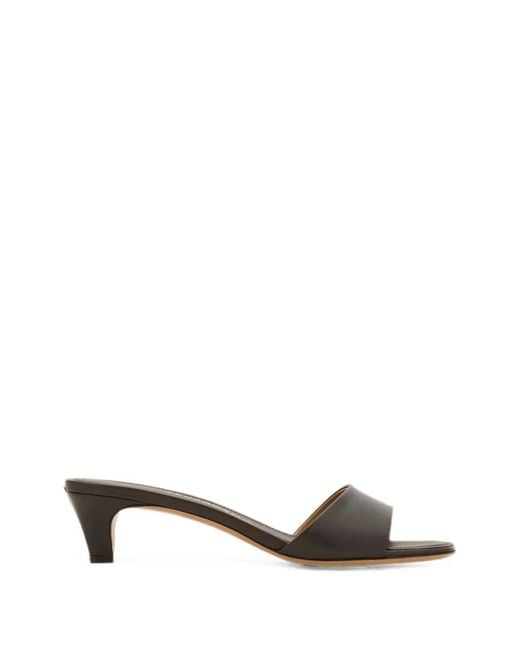 Ferragamo Black Low Heeled Slides