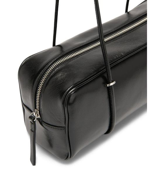 By Far Black Kimberly Leather Shoulder Bag